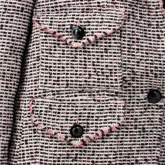 Rebecca Taylor NYC Josie Tweed Jacket Pink & Black - Picture 4 of 6